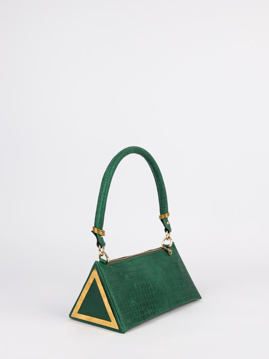 Emerald Prisma Bag in Genuine Leather