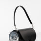 Black Swirl bag in Genuine Leather