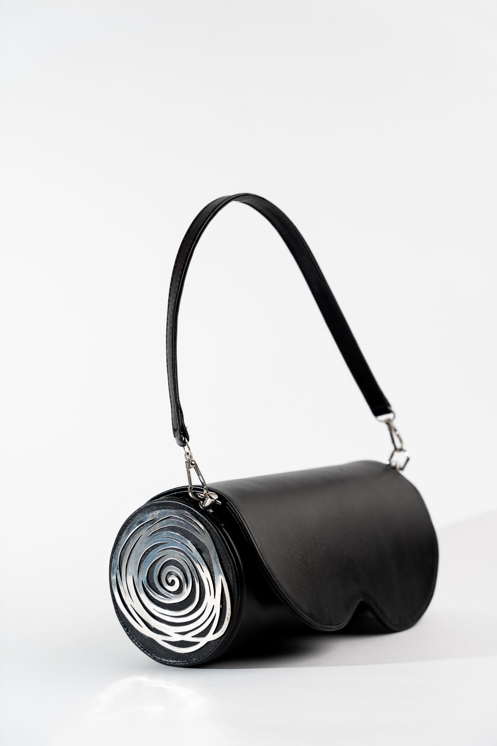 Black Swirl bag in Genuine Leather
