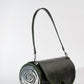 Dark Green Swirl bag in Genuine Leather