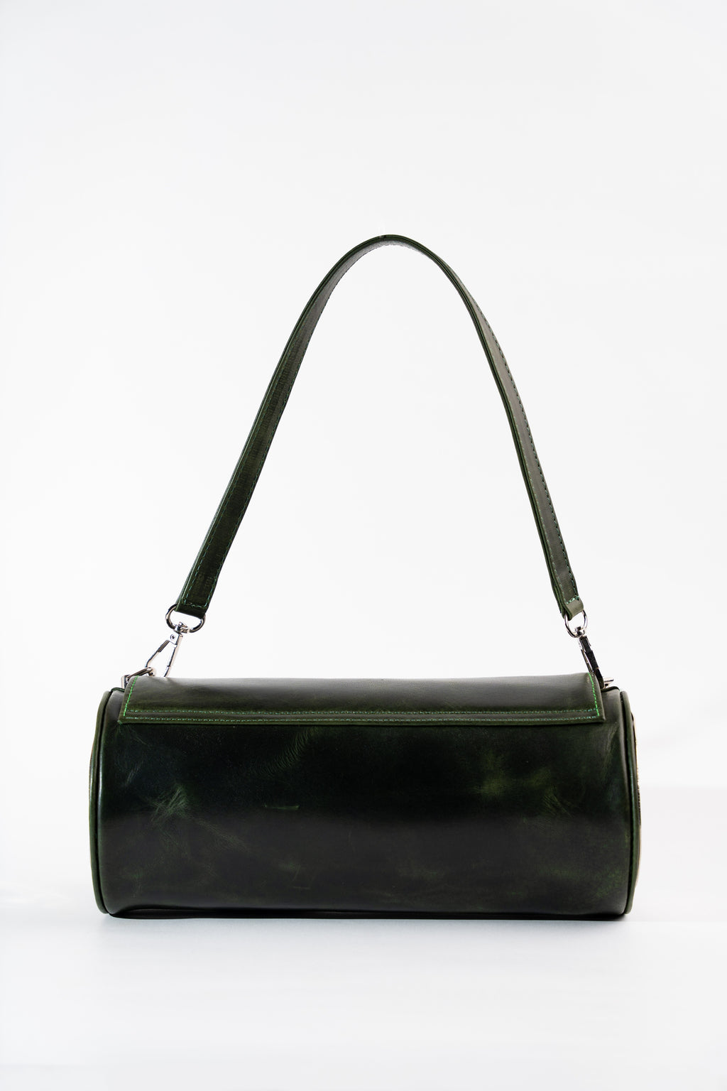 Dark Green Swirl bag in Genuine Leather
