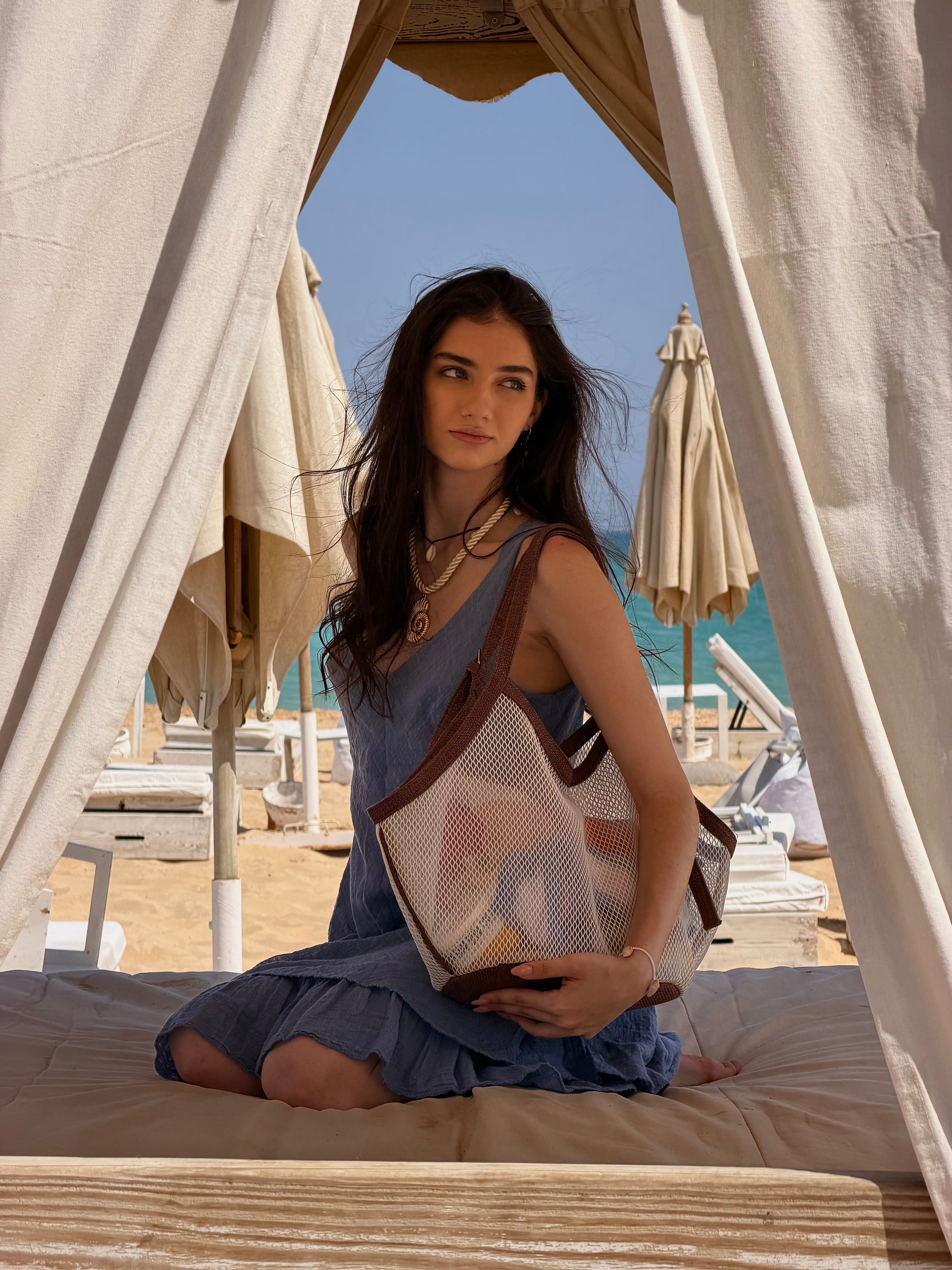 Brown Beach Tote