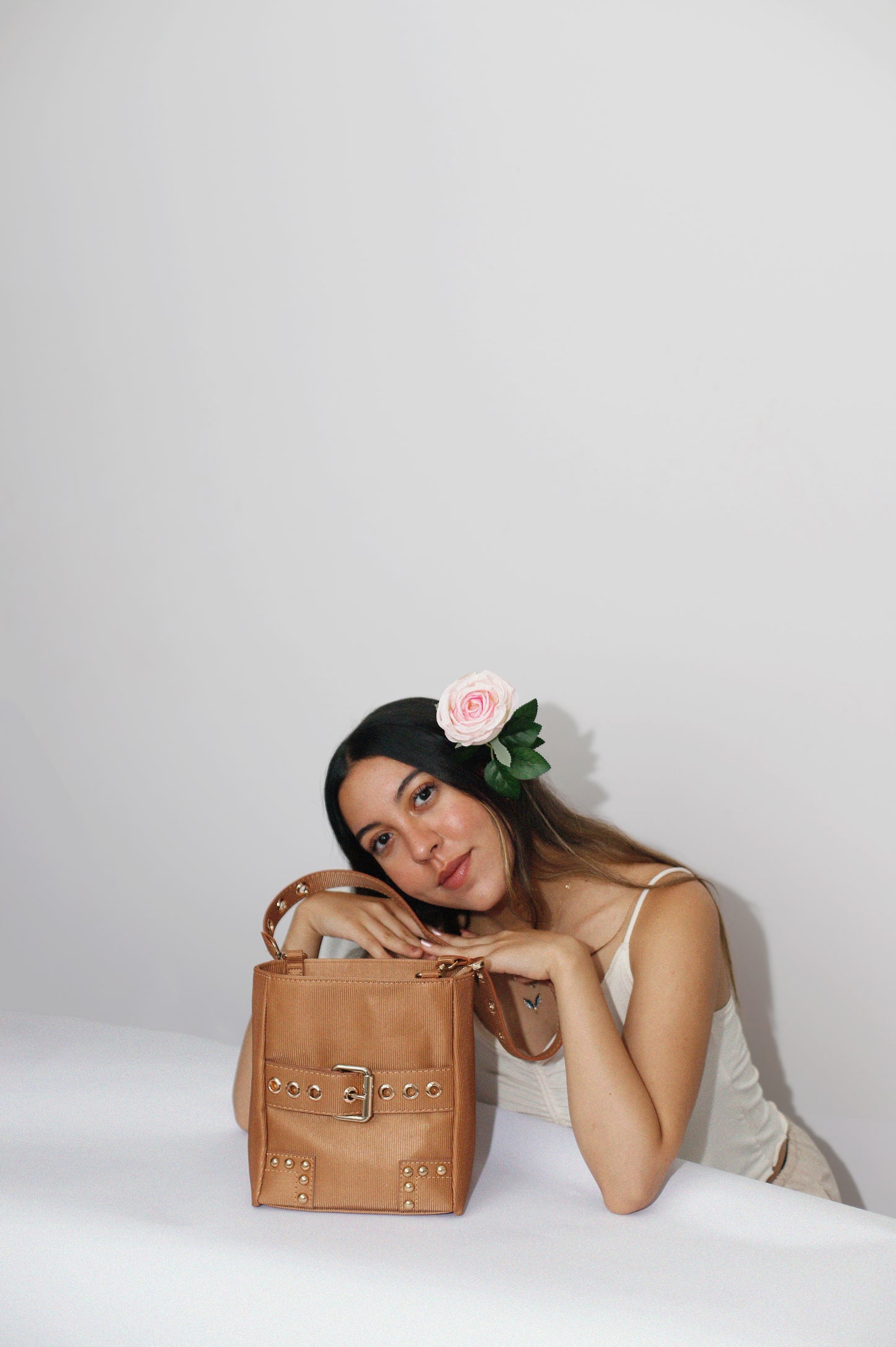 Copper Faux-Bucket Bag