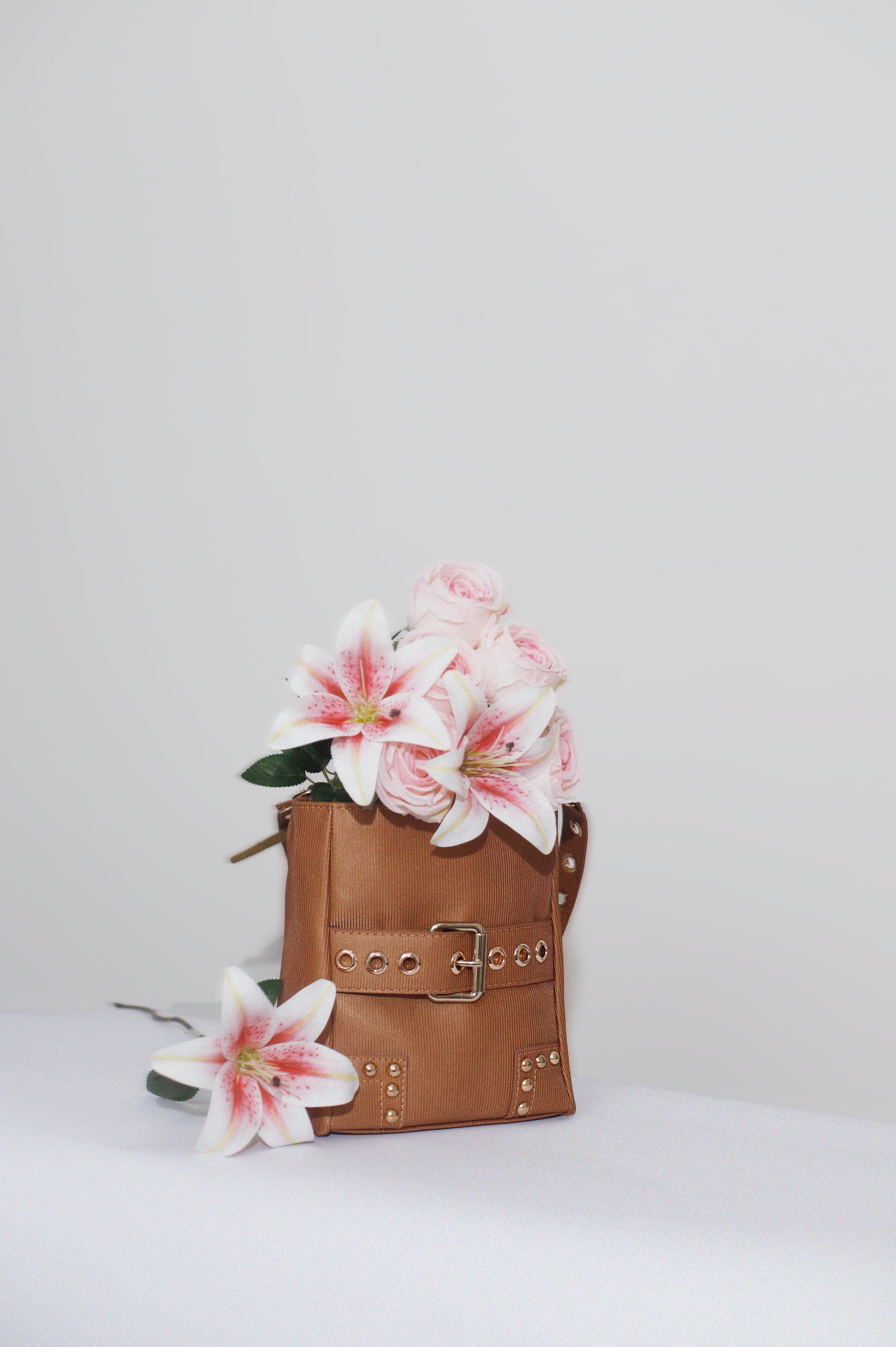 Copper Faux-Bucket Bag