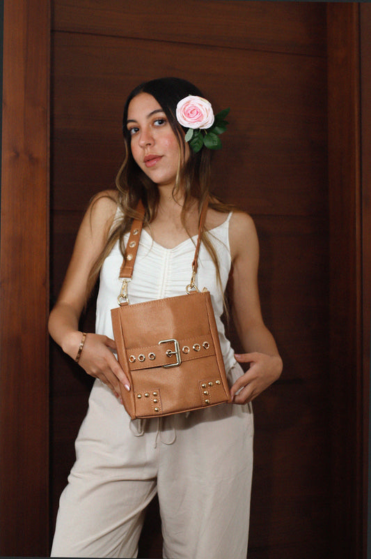 Copper Faux-Bucket Bag