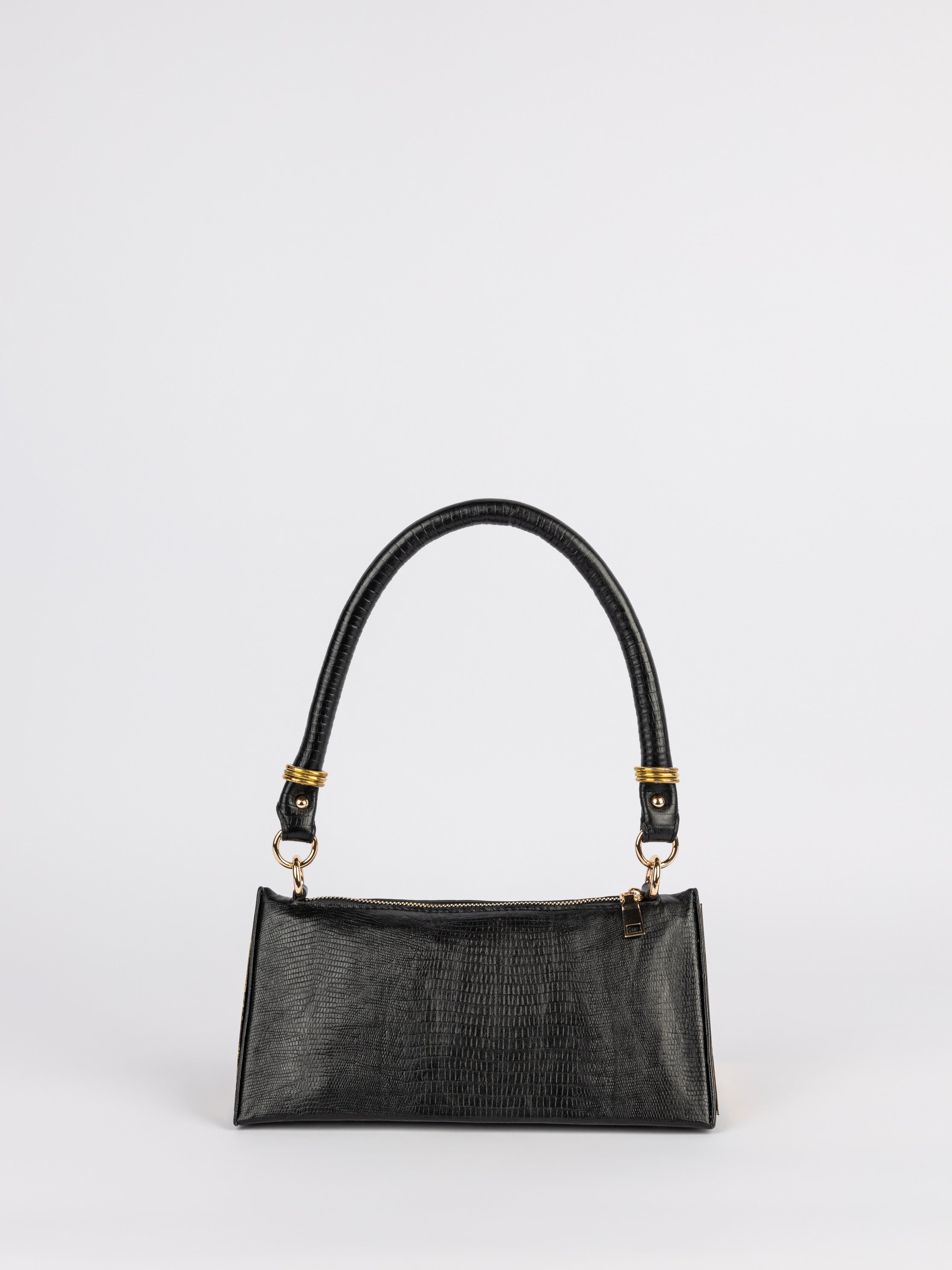 Black Prisma Bag in Genuine Leather